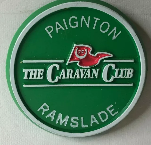 Caravan Club Paignton Ramslade  Caravan Site Badge plaque 1980's original