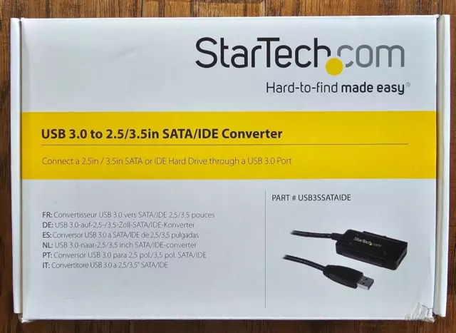 StarTech USB 3.0 to 2.5 / 3.5 inch SATA IDE Adapter Converter NEW