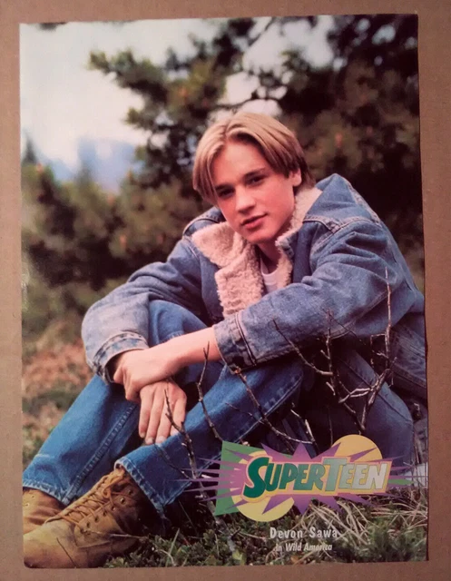 MAGAZINE PINUP~ DEVON SAWA ~1990s ~~Back- Wild America cast JTT ~Scott