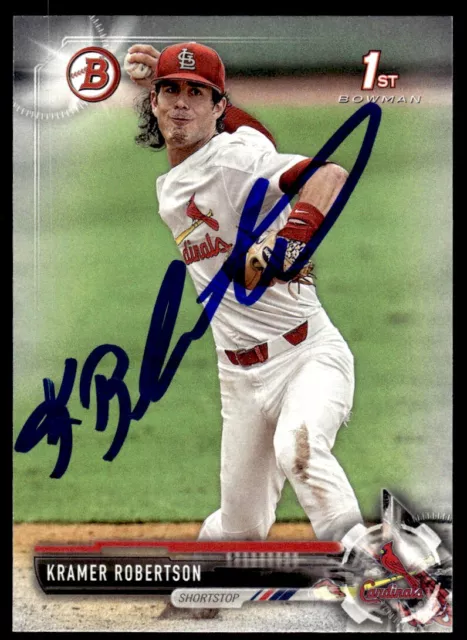 2017 Bowman Draft Kramer Robertson Auto St. Louis Cardinals #BD-161 Signed Paper