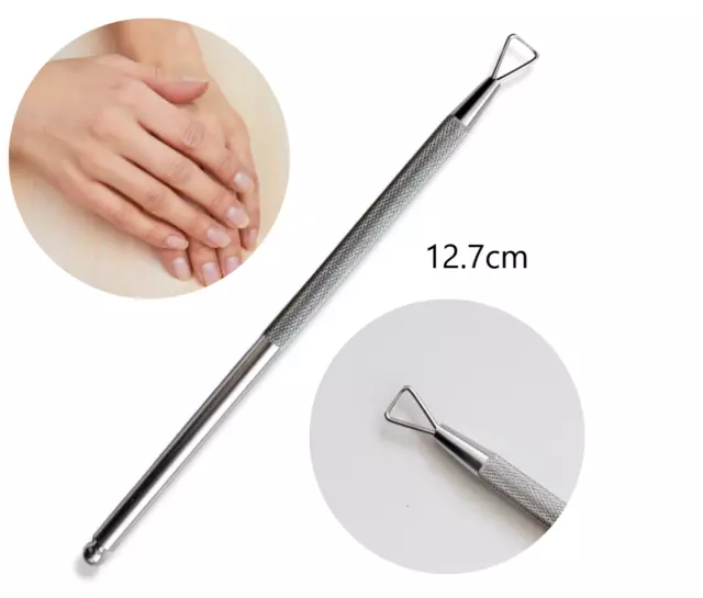 Stainless Steel Nail Cuticle Pusher Scraper Remover Manicure Pedicure Arts Tool