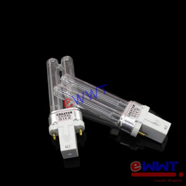2 lampadine UV base 2 pin 5 W G23 per filtro Hozelock Cyprio Bioforce 250 500 ZDQU476