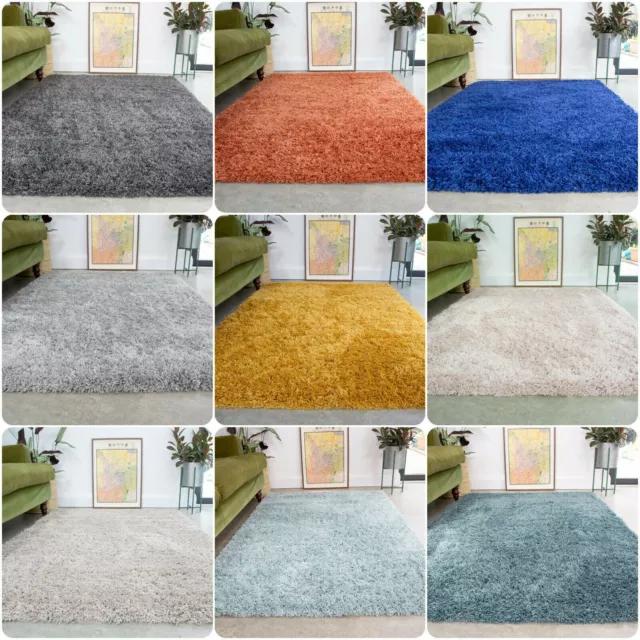 Super Soft Shaggy Rugs Small Large Dense 4.5cm Solid Living Room Rug Runner Rugs