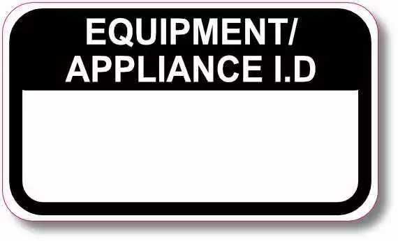 100 Equipment Appliance I.D Stickers/ Labels  NOT PAPER | Asset Stickers