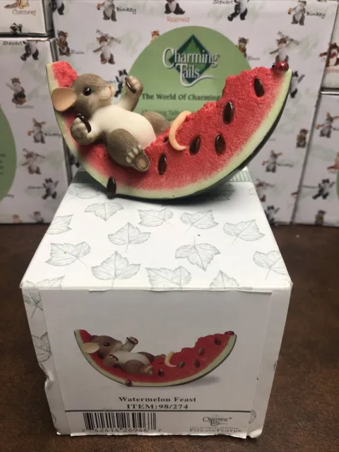 Charming Tails Fitz and Floyd Watermelon Feast 98/274 LE Event Piece