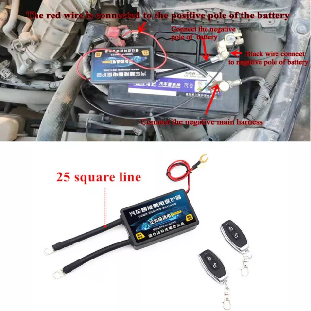 Wireless Remote Control Car Battery Disconnect Cut Off Master Switches 12V 1800A