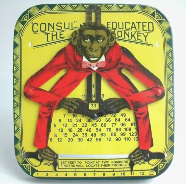 Consul The Educated Monkey Affenrechner Affe Rechner Nostalgie Blechspielzeug