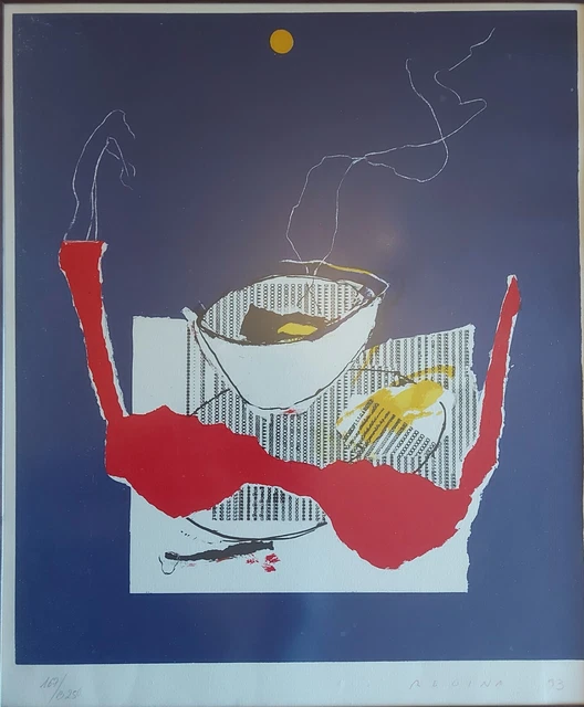 Litografía de la serie “TA” de Regina Saura. 1993. Firmada a mano y numerada.