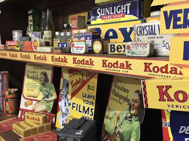 KODAK Film Shelving Display Sign Sticker Over 5m Retro Vintage Milk Bar