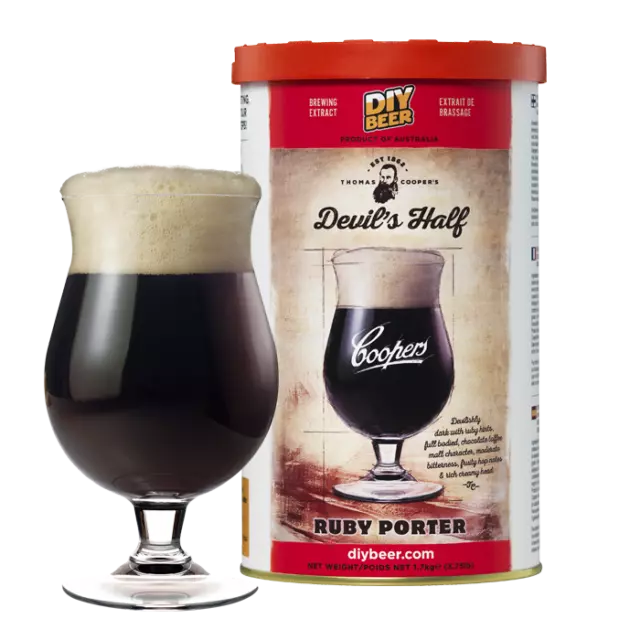 Coopers Thomas Series Devil's Half Ruby Porter 1.7kg Home Brew Beer Kit Quali...