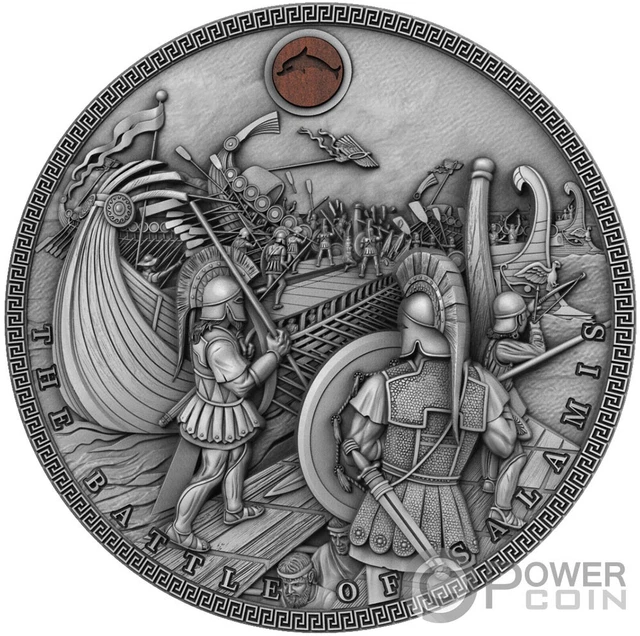 BATTLE OF SALAMIS Sea Battles 2 Oz Silver Coin 5$ Niue 2019