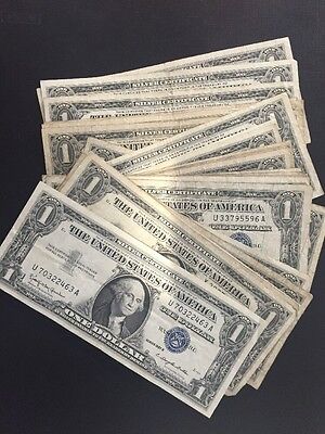 1957A One Dollar ($1) Bill Clean Circulated Silver Certificate Blue Seal 1 NOTE