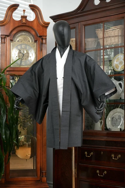 Dear Vanilla Japanese Silk Haori Jacket Men's Kimono Genuine Japan Made Vintage