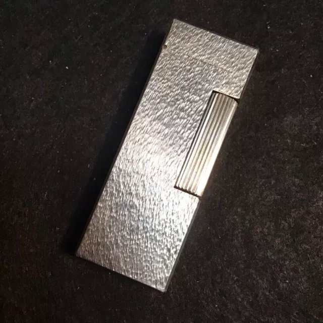 Vintage Dunhill Gasfeuerzeug Silber handgeschnitzt, funktionsfähiger Zustand