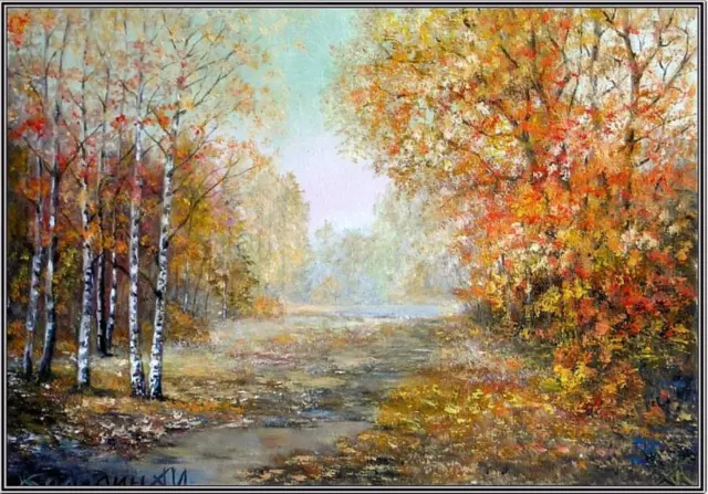 Large Home Wall Decor Art oil painting landscape- Autumn handpainted on canvas