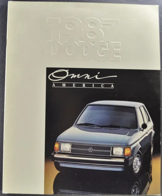 1987 Dodge Omni America Catalog Brochure Sedan Mitsubishi Excellent Original 87