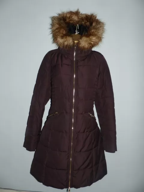 M&S Ladies Hooded Padded & Quilted Coat size 10