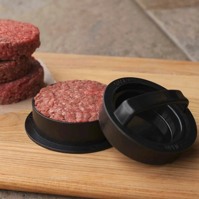 2 set Burger Press Plastica Sandwich Press Burger Shaper nero