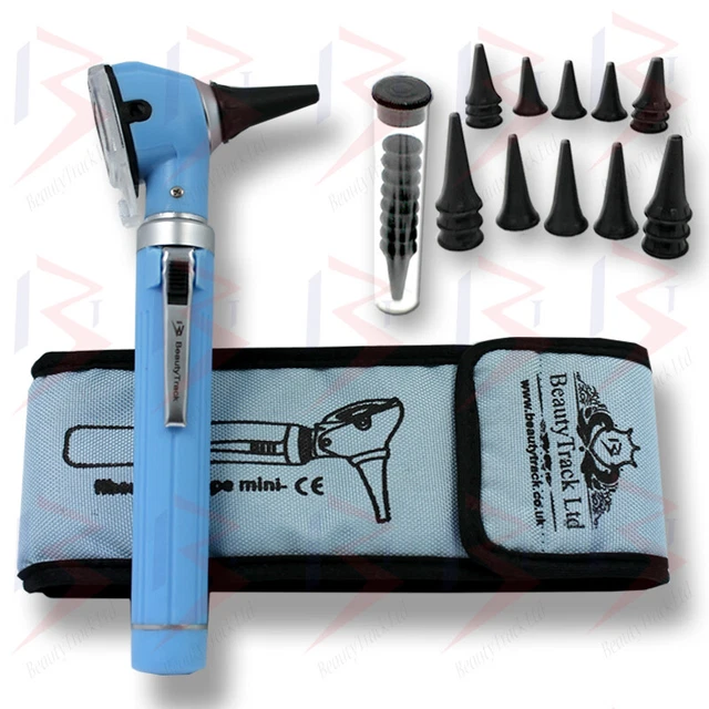 BLUE MINI OTOSCOPE Fiber Optic Medical Diagnostic Examination Ce Led ...