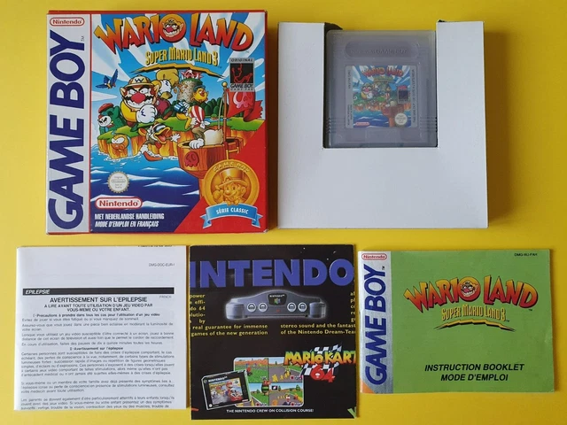 Notice Seule Du Jeu Wario Land (Super Mario Land 3) - Game Boy Classic - Version USA - Bon état