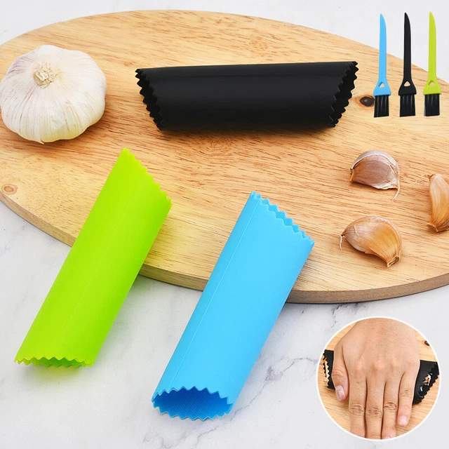 GARLIC STRIPPER TUBE Garlic Peeler Silicone Manual Garlic Peeler With 1