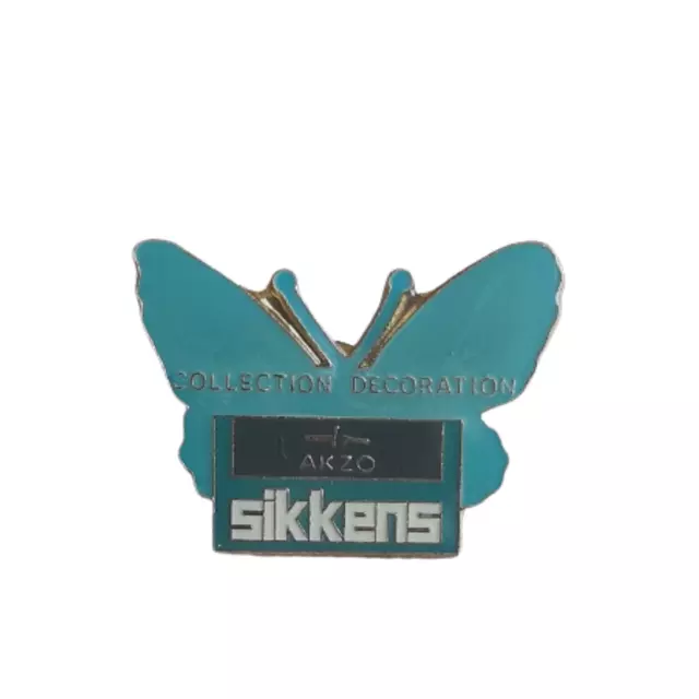 Pins Sikkens décoration deco vintage papillon collection Années 1990 Pin's