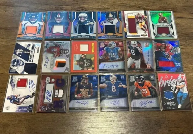 Huge Football Sports Card Hot Pack Signature Relic Autographed Memorabilia Lot