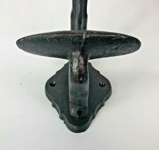 Vintage Style Cast Iron Wall Mounted Coat Hooks Hat Hook Hall Tree Black Heavy 9