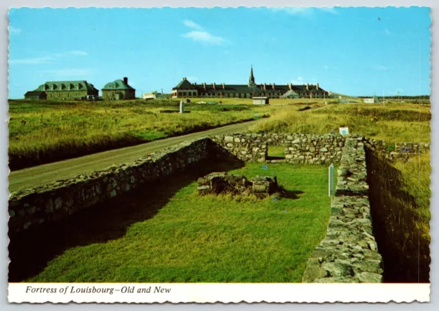 Postcard Fortress Of Louisbourg - Old & New, Nova Scotia Canada Unposted