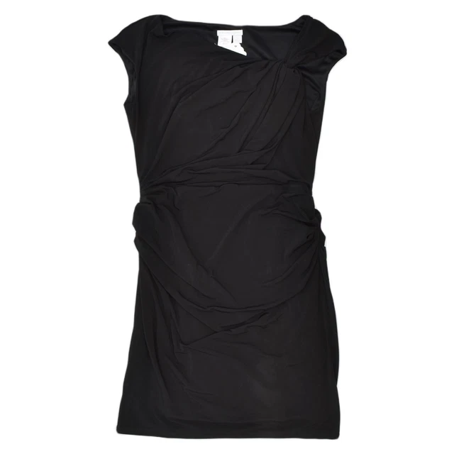 NEW YORK & COMPANY Damen-Schichtkleid UK 12 mittelschwarz Polyester