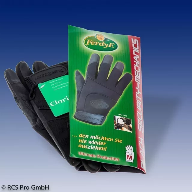 Ferdy F. Black Security Mechanics Handschuhe