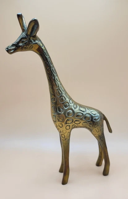 Standing Brass Giraffe