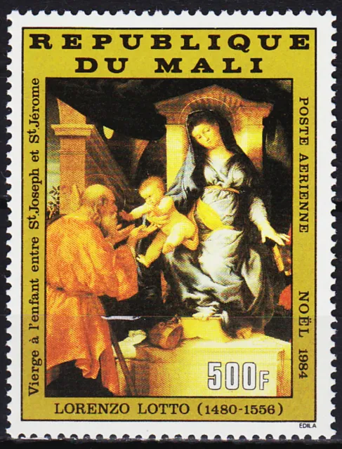 Mali Christmas Painting Lorenzo Lotto 1984 MNH-6 Euro