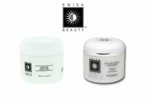 Swisa Beauty Dead Sea Cosmetics Facial Peel and Face Firming Moisturizer Set