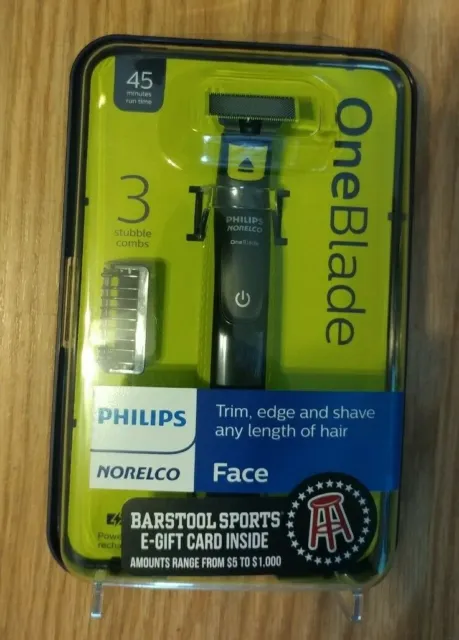 Mens Shaver Philips Norelco One Blade Electric Trimmer. Face. 12 length comb.