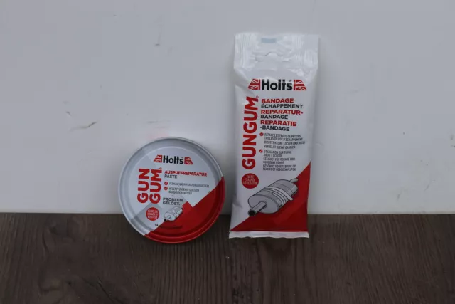 Holts Gun Gum Set Auspuff-Reparatur-Bandage + Paste 200g gasdicht asbestfrei