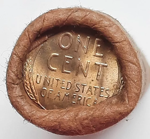 1956-D Wheat Cent Roll-- Original Bank Wrapped--OBW!