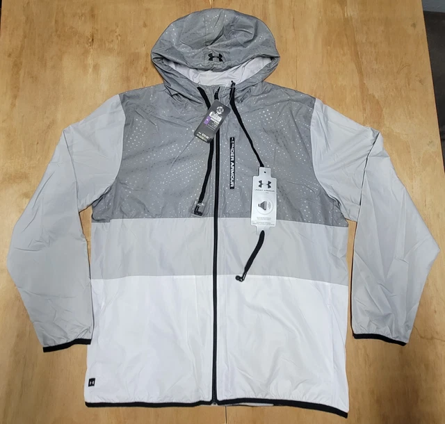Under Armour Grey Full Zip Jacket w/ Built In Headphones 2XL Brand New w/Tags