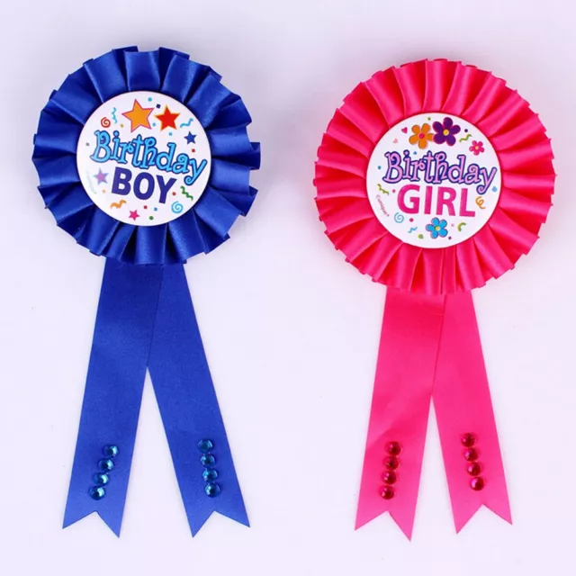 Unqiue Cumpleaños Niña Niño Premio Cinta Roseta Insignia Pin Fiesta Infantil Top DJO