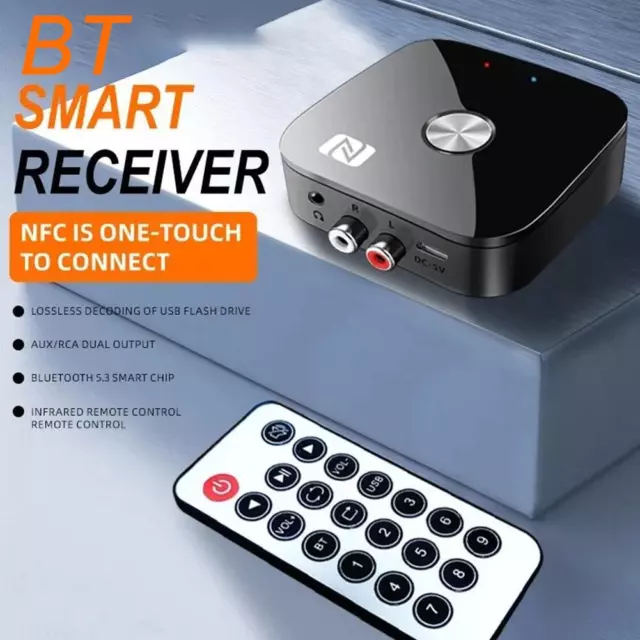 Black (A)$For NFC Bluetooth 5.3 Audio Receiver Wireless Adapter S9V2