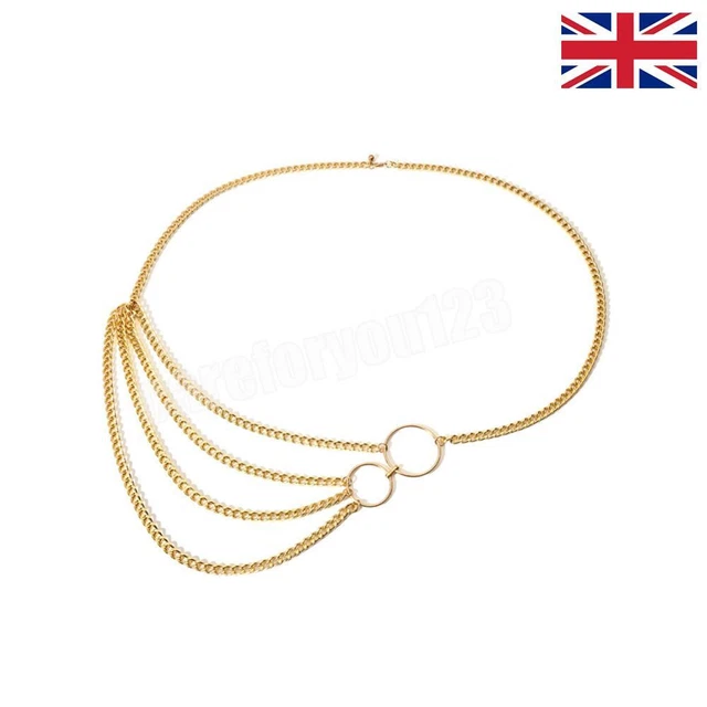 Catena Vita Boho Con Farfalla - Oro - Lunghezza 68cm + Prolunga - Gioiello Sexy Per Donne - Foto 9