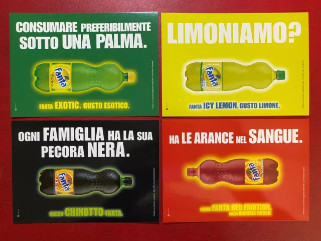 SERIE FANTA 4 Cartoline Promocard n. 3658/3676 COCA COLA COMPANY drink