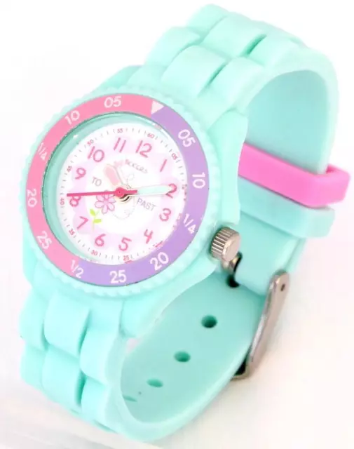 Tikkers Children's Time Teachers Aqua Green Silicone Strap Watch - Ntk0004