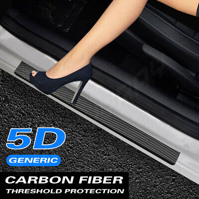2022 Car Carbon Fiber Stickers Door Plate Cover Anti Scratch Sticker Accessories