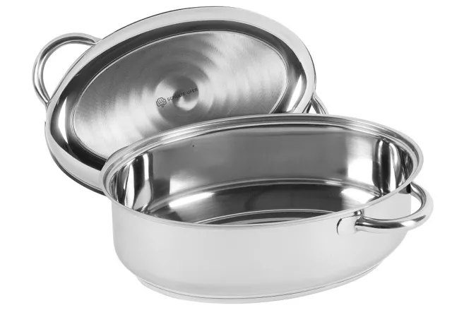 SCHULTE-UFER Multibräter oval 9 l Ø38cm Edelstahl  Edelstahl 158017 2