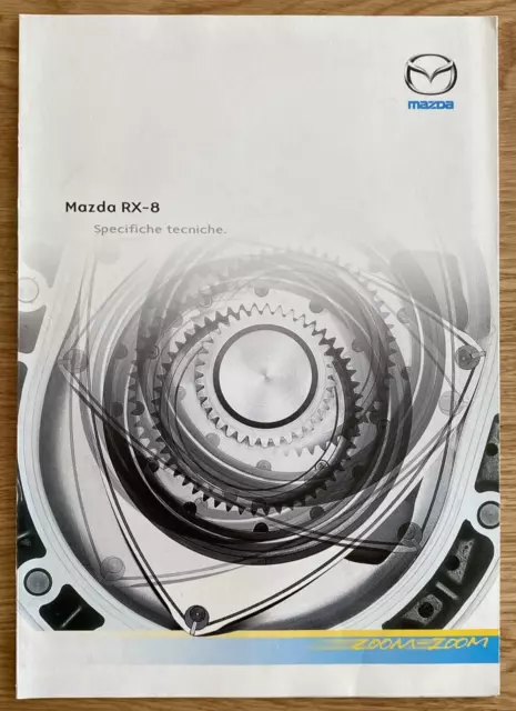Mazda RX-8 depliant pubblicitario brochure originale specifiche tecniche colori