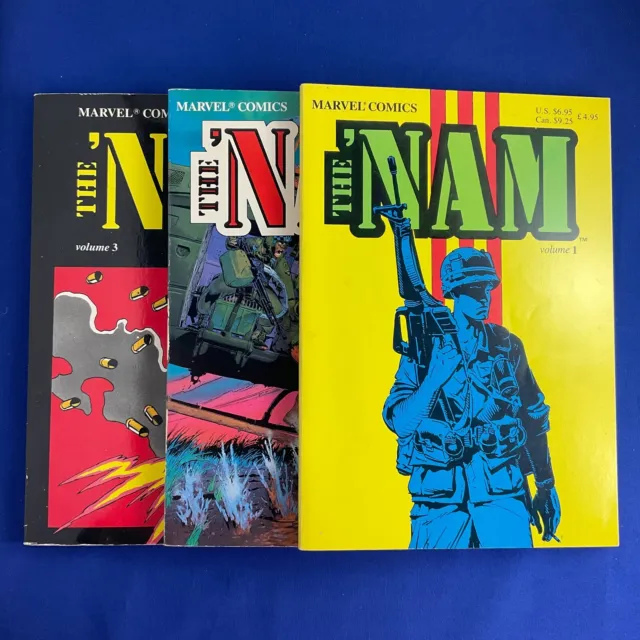 The 'NAM Volume 1 2 3 Marvel Comics 1987-89 Vietnam War Comic Book TBP Lot Set