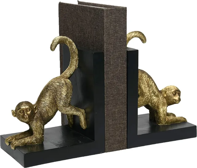 Comfy Hour Wildlife Collection Monkeys Art Bookends, Animal Decoration, 1 Pair,