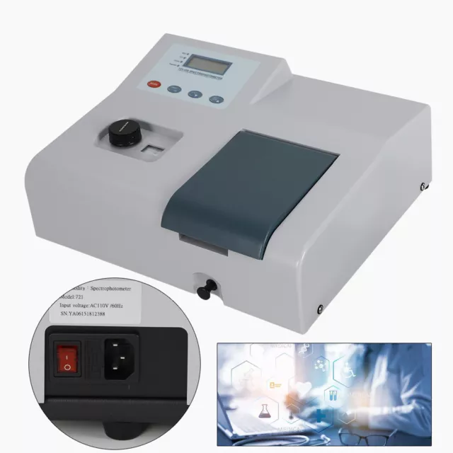 Digital Visible Spectrophotometer Laboratory Spectrometer Equipment  350-1020nm