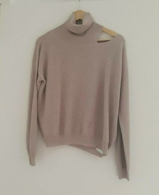Maglione a collo alto rosa e nero dolcevita a maniche lunghe donna di Liu Jo M